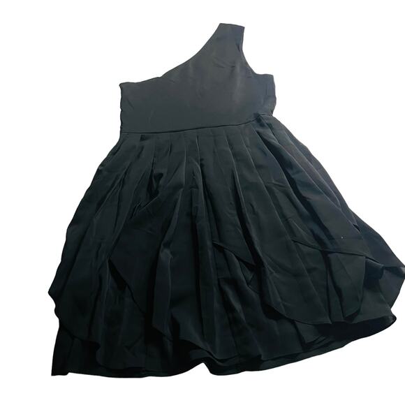 TCEC Sequin Detail One Shoulder Dress Size Medium NWT Black Gold - Picture 2 of 8